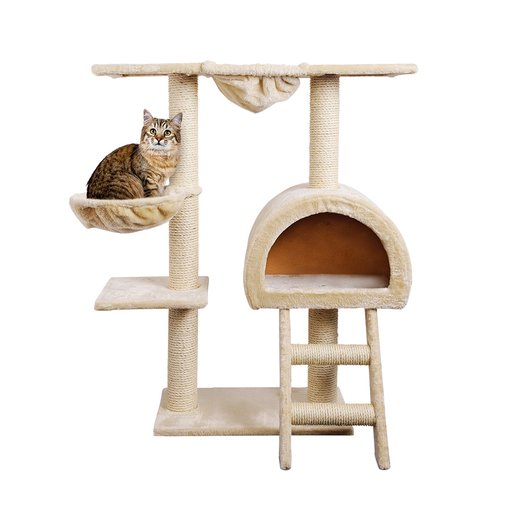 🐱 i.Pet 100cm Cat Tree | Scratching Post & Condo House– Beige