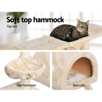 🐱 i.Pet 100cm Cat Tree | Scratching Post & Condo House– Beige