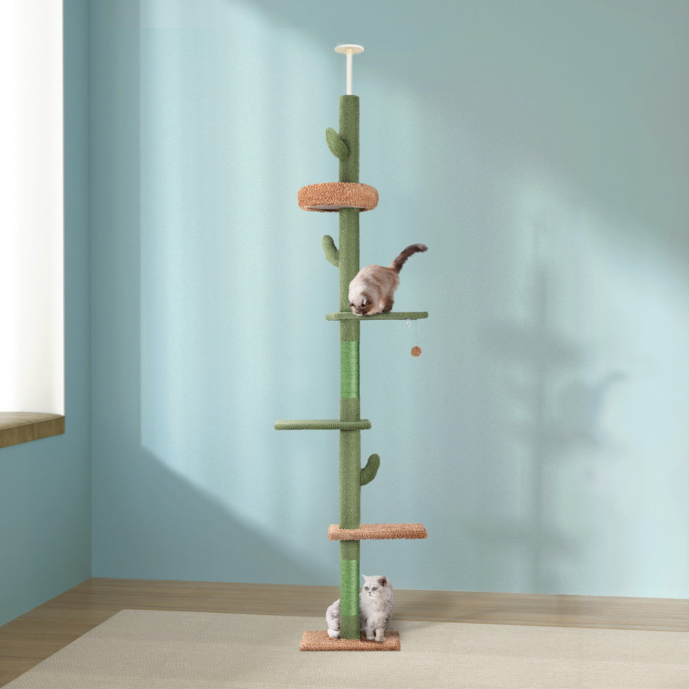 🐱 i.Pet 290cm Cat Tree | Floor-to-Ceiling Scratching Post & Bed