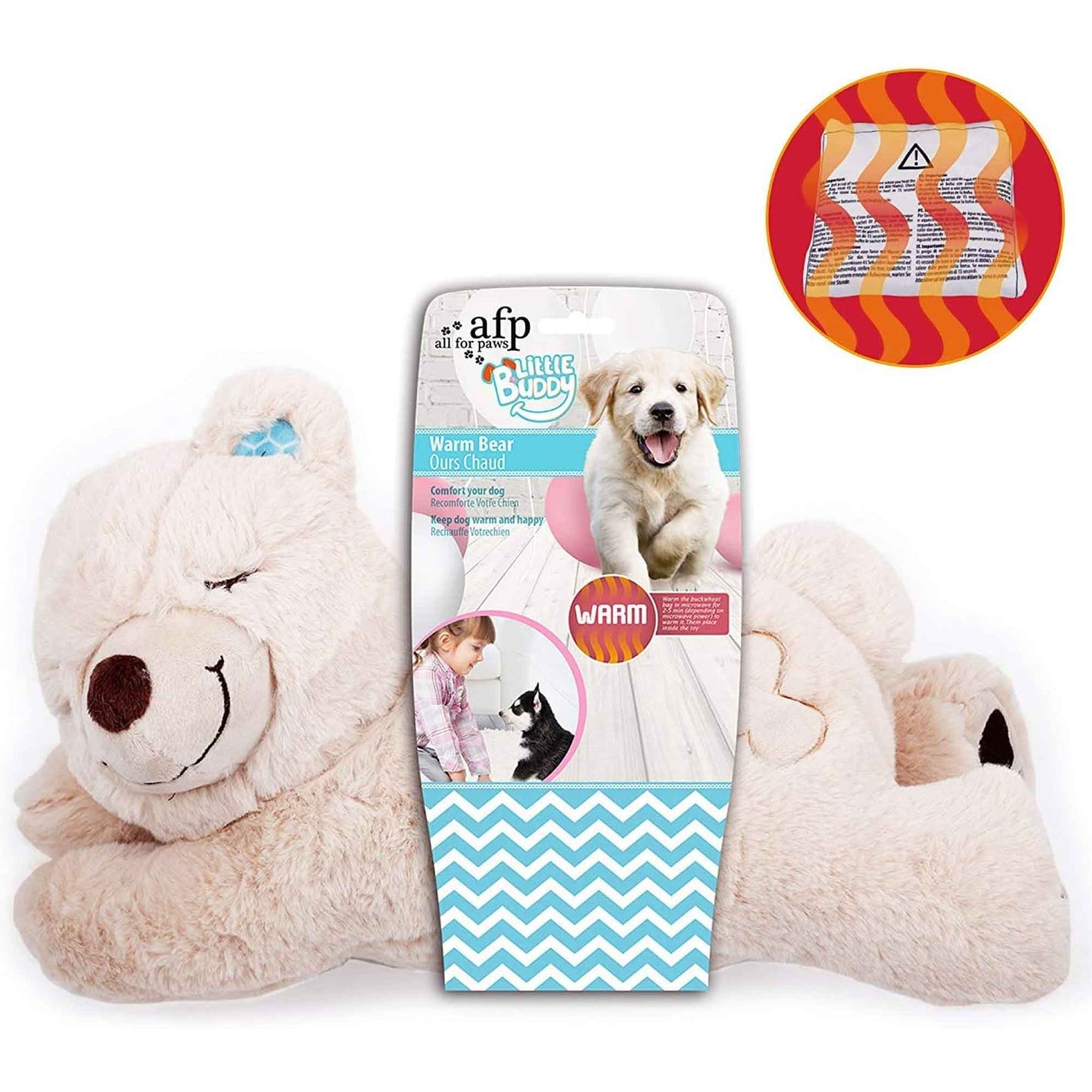 🐾 Puppy Warm Bear Toy | Plush Comfort Heat Pack for Sleep Aid & Relaxation 🐶