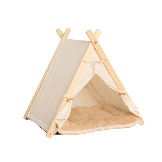 🐾 Pets Teepee Tent | Removable & Washable Dog & Cat Bed with Cushion