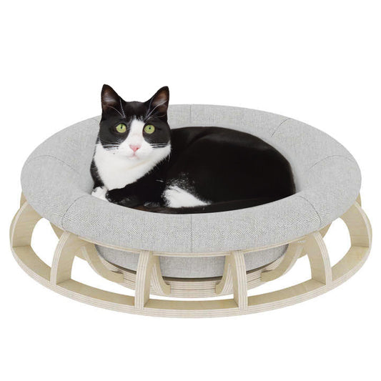 🐱 Timber Gyro Cat Nest Bed